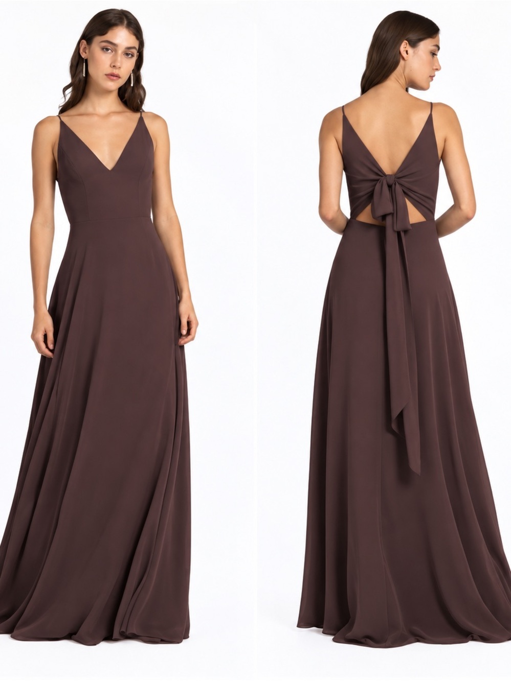 Jenny Yoo Dani Bridal Dress in espresso Size 4 EUC Wedding